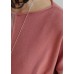 For Work pink tops o neck plus size clothing fall sweaters