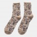 10 Pairs Women Autumn Thin Three  dimensional Jacquard Tube Socks Retro Mid  length Breathable Cotton Socks