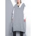 Women gray Sweater dress outfit Design Funny v neck knitted tops