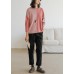For Work pink tops o neck plus size clothing fall sweaters