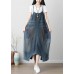 Denim Blue Women Casual Loose Jumpsuit