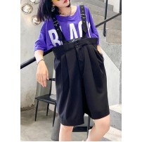 Popular overalls women summer loose large size casual shorts